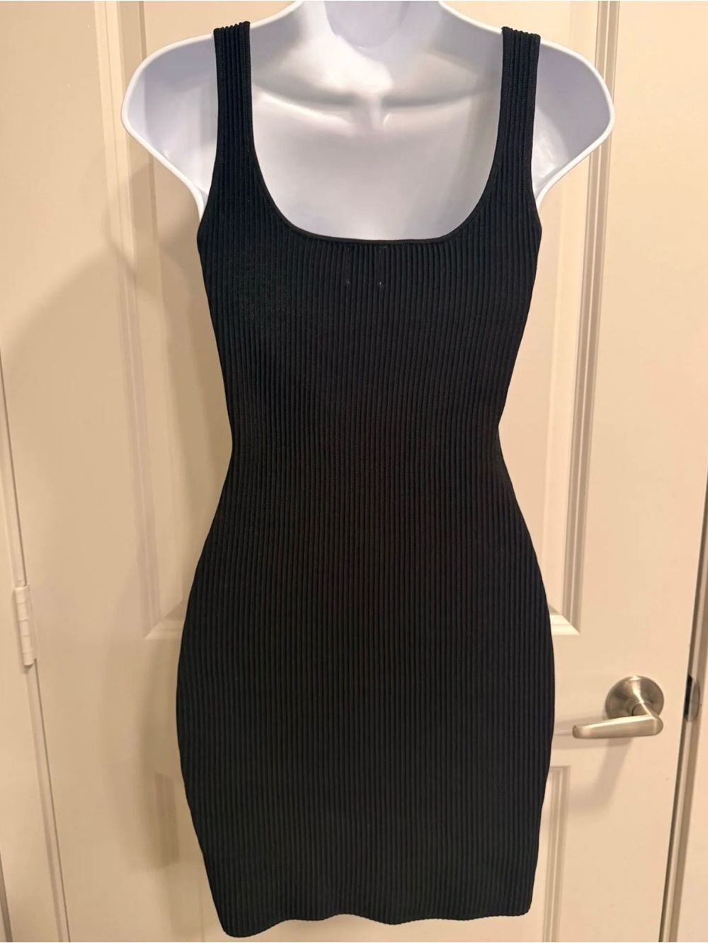 Princess Polly Black Ribbed Bodycon Mini Dress - Picture 2 of 3